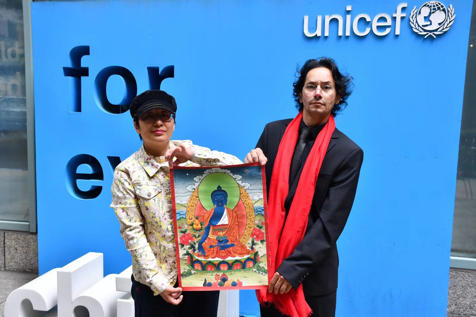 聯合國網合集團舉辦的文化交流活動暨堪布索南哲林耶澤仁波切唐卡藝術聯合國巡迴展新聞發布會