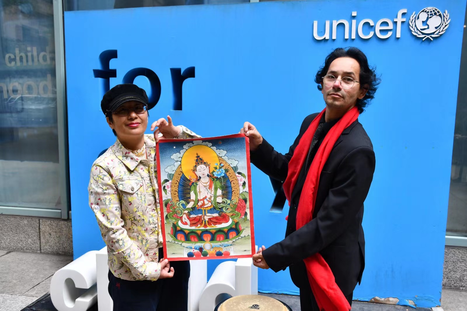 聯合國網合集團舉辦的文化交流活動暨堪布索南哲林耶澤仁波切唐卡藝術聯合國巡迴展新聞發布會